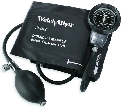 Welch Allyn Tycos Pocket Aneroid Sphygmomanometer, Gauge, Cuff, Bladder & Case