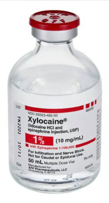 Xylocaine w/Epinephrine Injection 1% 1:100,000 MDV 50mL/Vl